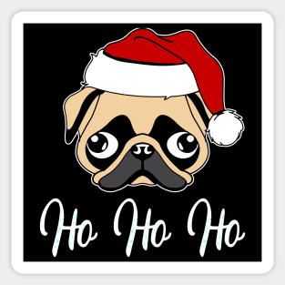 Pug Santa Sticker